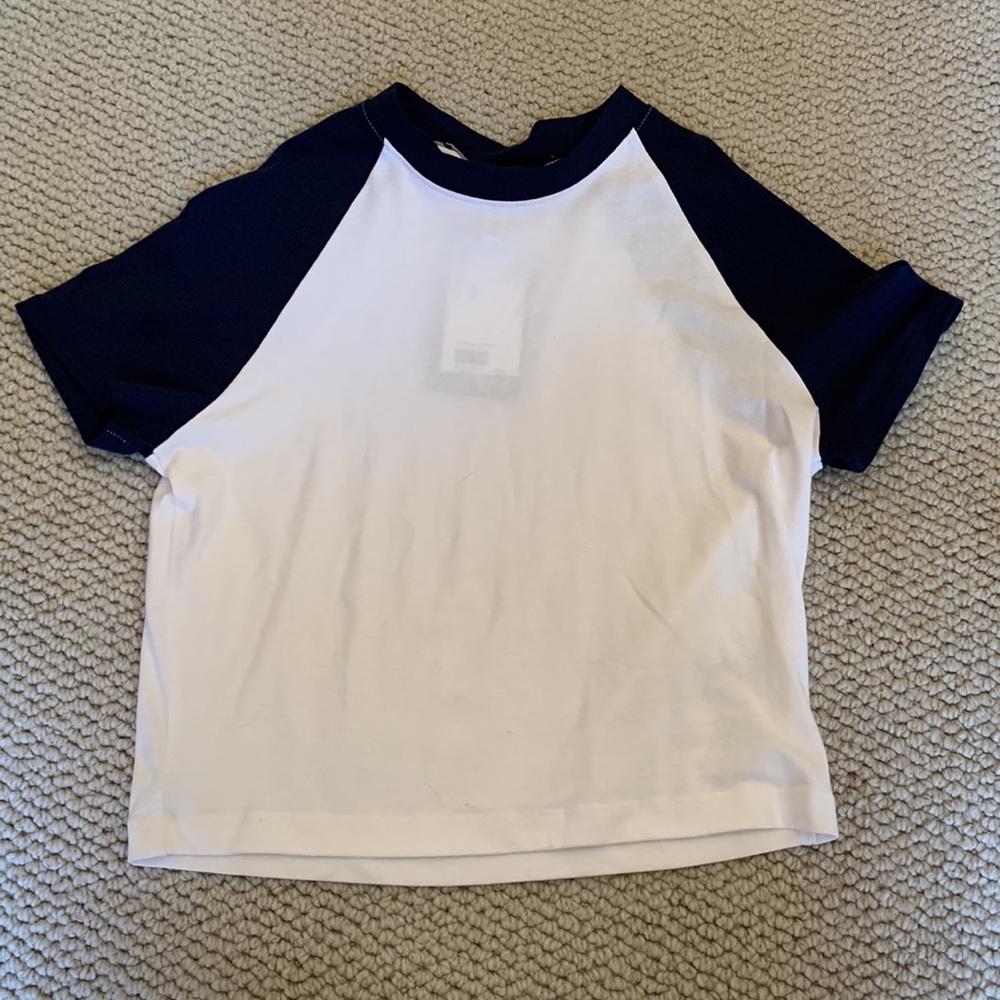 Divided // H&M Dark Blue Baseball Baby Tee